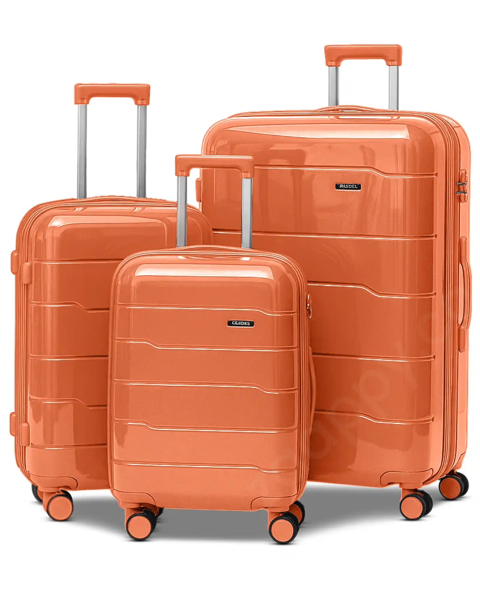 Ceramic Smooth PP Lightweight Unbreakable Luggage Bags with Double Spinner Wheels | 20, 24, 28, 32 Inches