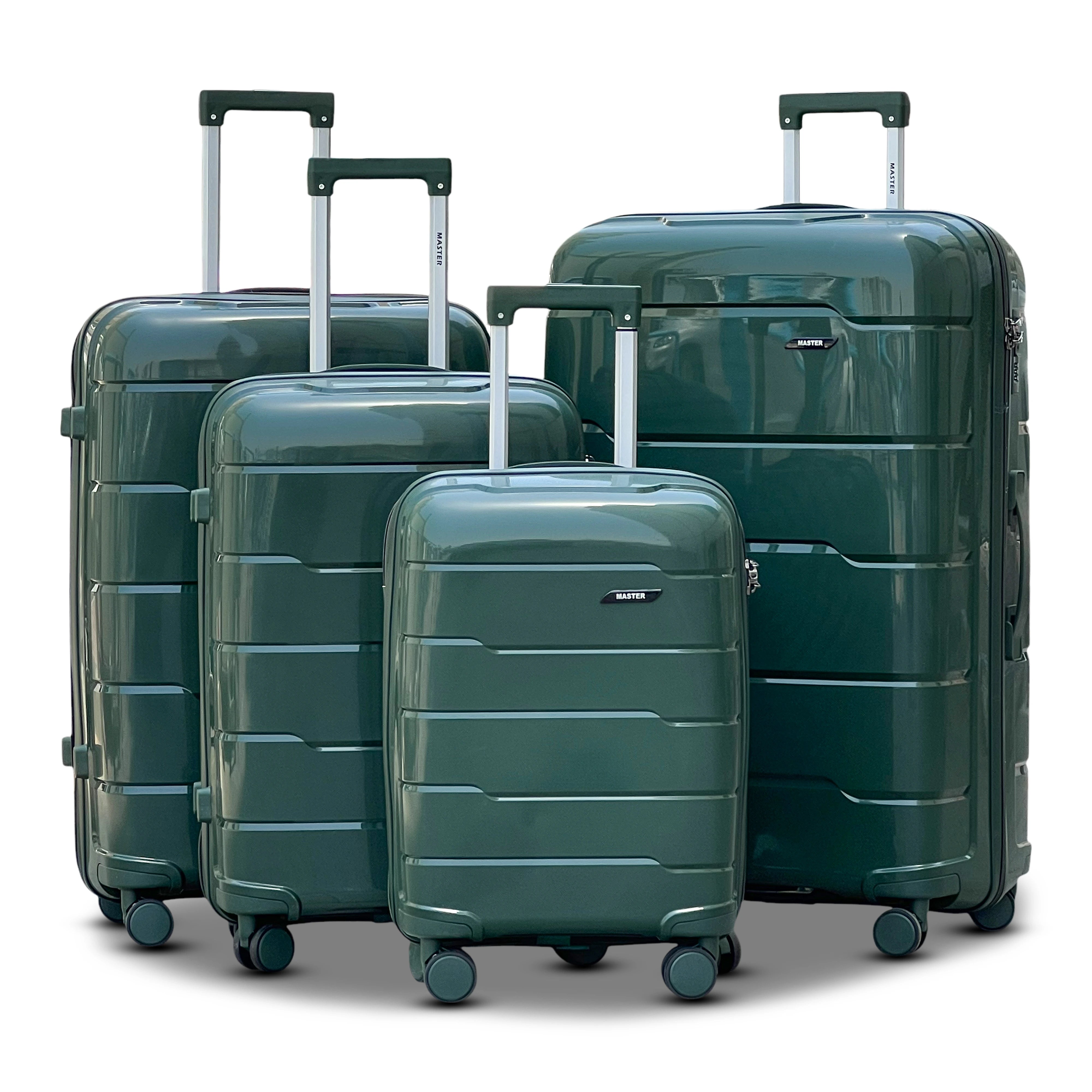Ceramic Smooth PP Lightweight Luggage Bags with Double Spinner Wheels | 20, 24, 28, 32 Inches