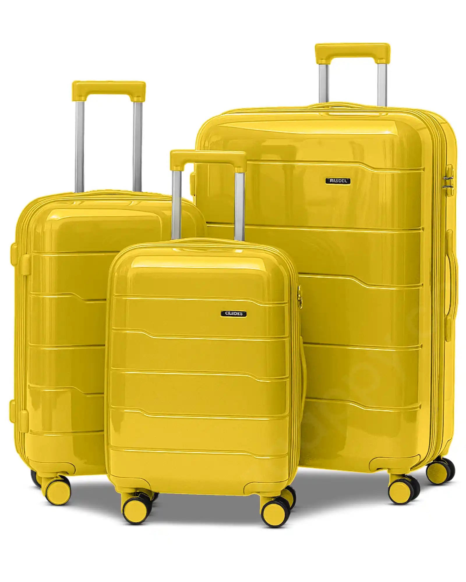 Ceramic Smooth PP Lightweight Unbreakable Luggage Bags with Double Spinner Wheels | 20, 24, 28, 32 Inches