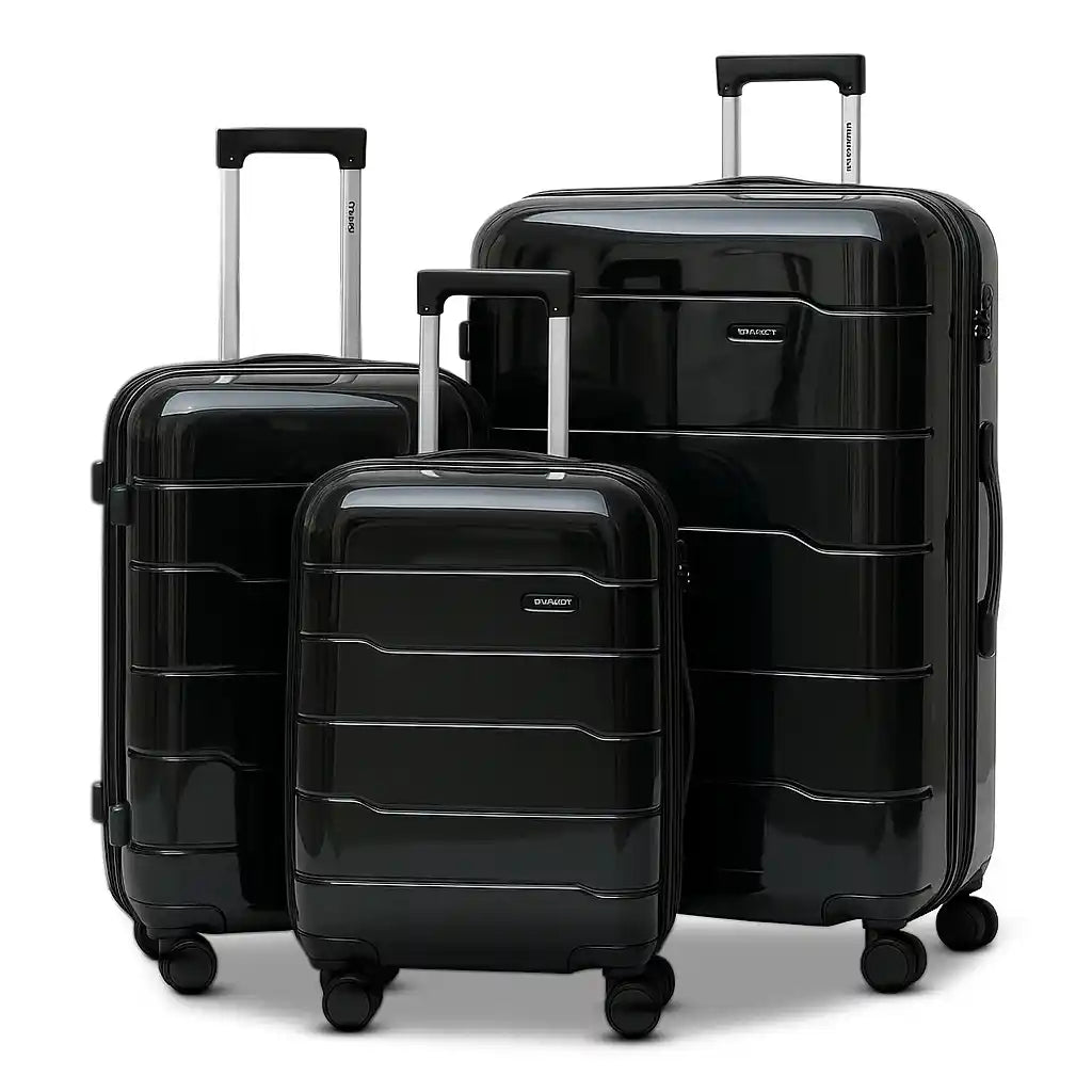 Ceramic Smooth PP Lightweight Unbreakable Luggage Bags with Double Spinner Wheels | 20, 24, 28, 32 Inches