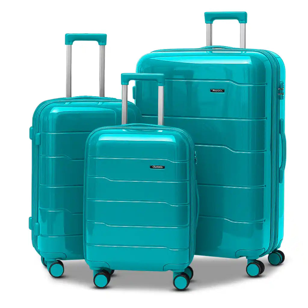 Ceramic Smooth PP Lightweight Unbreakable Luggage Bags with Double Spinner Wheels | 20, 24, 28, 32 Inches
