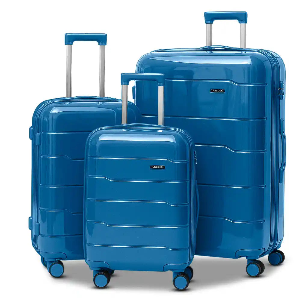 Ceramic Smooth PP Lightweight Unbreakable Luggage Bags with Double Spinner Wheels | 20, 24, 28, 32 Inches