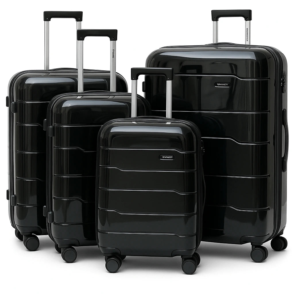 Ceramic Smooth PP Lightweight Luggage Bags with Double Spinner Wheels | 20, 24, 28, 32 Inches