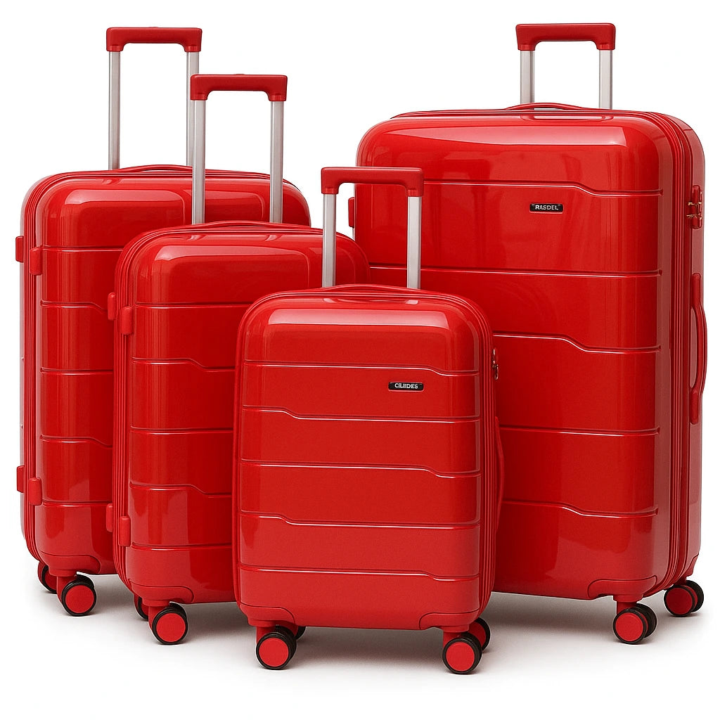 Ceramic Smooth PP Lightweight Luggage Bags with Double Spinner Wheels | 20, 24, 28, 32 Inches