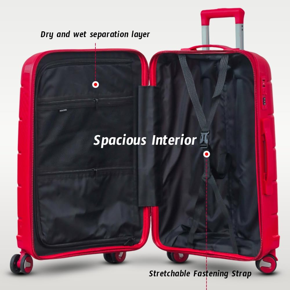 32 Inch Ceramic PP Unbreakable Hardshell Extra Large Check In Luggage with Spinner Wheels