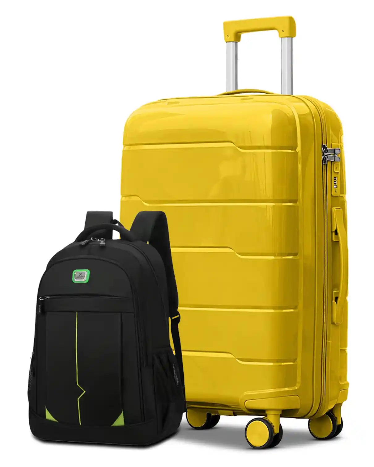 Medium Size 24 Inch Luggage Bag Unbreakable Ceramic PP | Backpack Combo