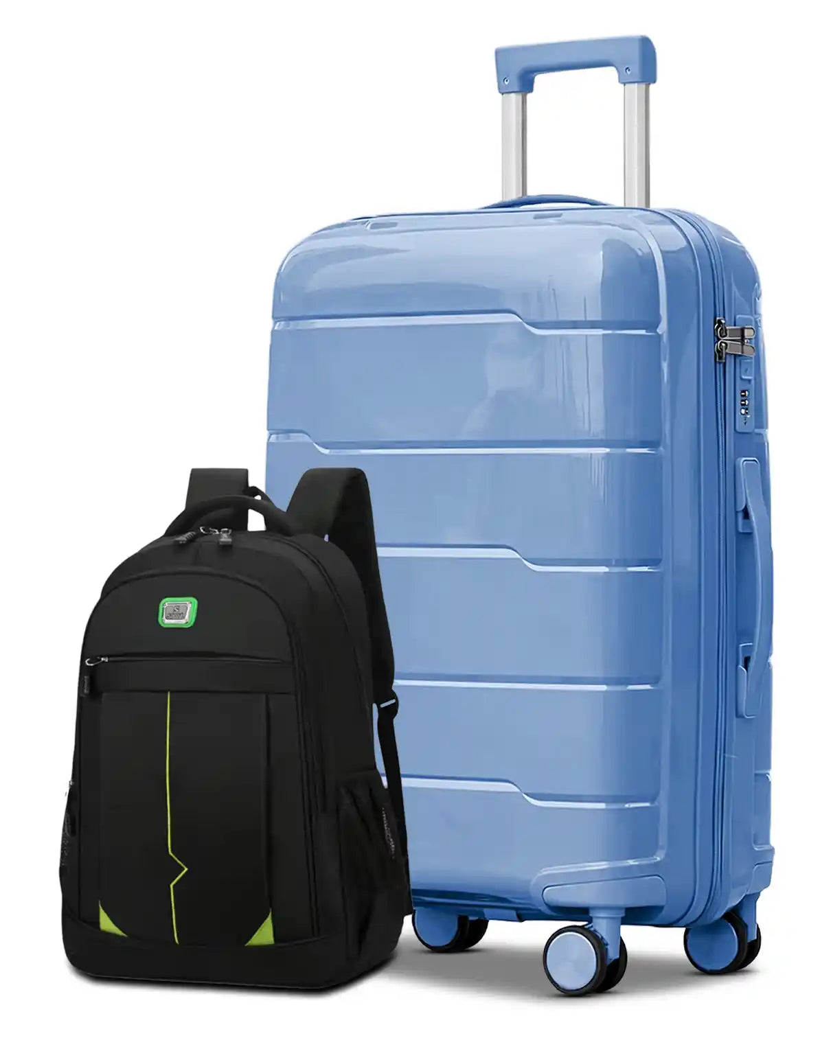 Medium Size 24 Inch Luggage Bag Unbreakable Ceramic PP | Backpack Combo