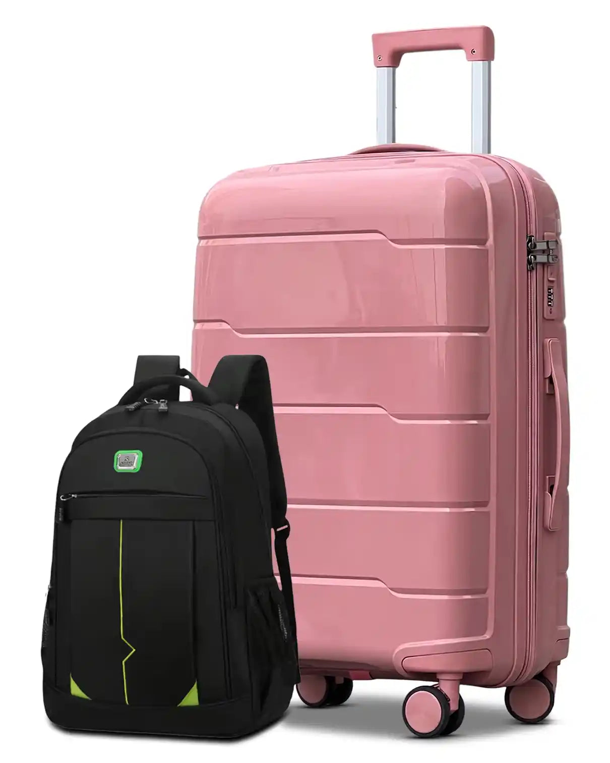 Medium Size 24 Inch Luggage Bag Unbreakable Ceramic PP | Backpack Combo