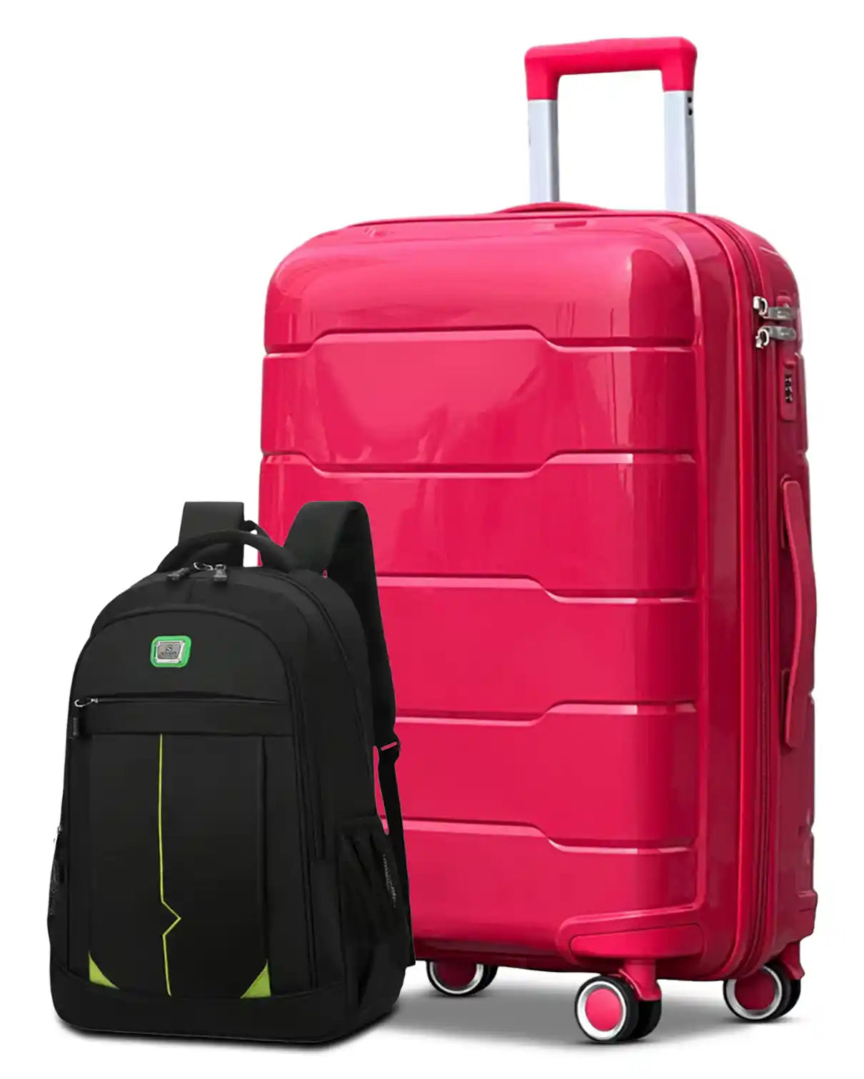 Medium Size 24 Inch Luggage Bag Unbreakable Ceramic PP | Backpack Combo