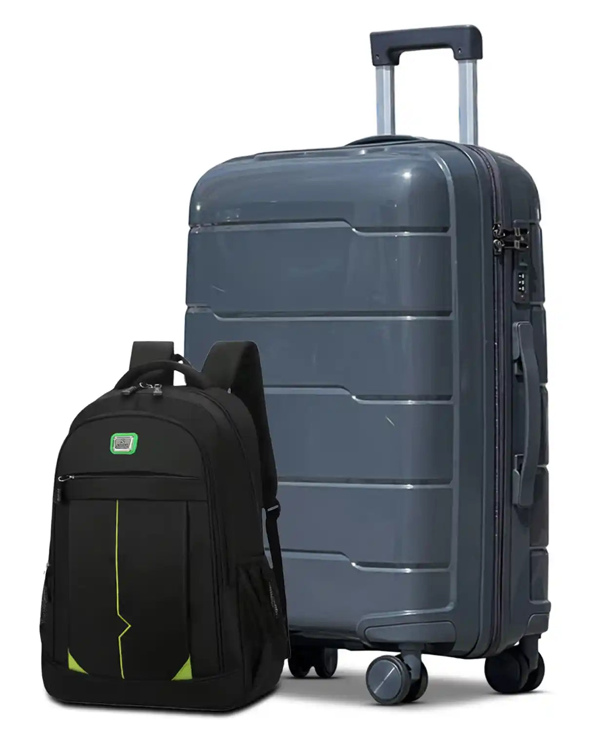 Medium Size 24 Inch Luggage Bag Unbreakable Ceramic PP | Backpack Combo