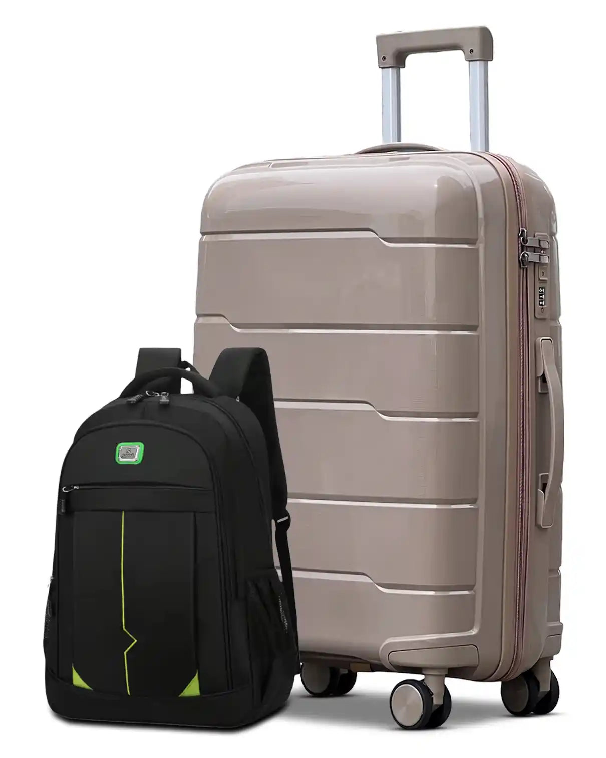 Medium Size 24 Inch Luggage Bag Unbreakable Ceramic PP | Backpack Combo