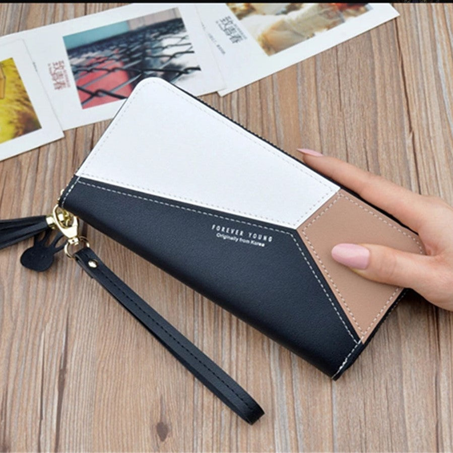 Large Capacity Fashion Classic Wallet For Women | Card Holder Double Zipper Long Purse Zaappy