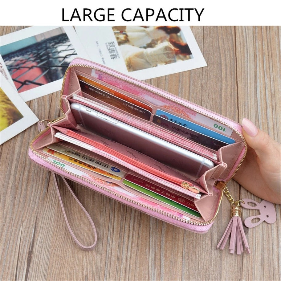 Fashion Classic Wallet For Women | Card Holder Double Zipper Long Purse