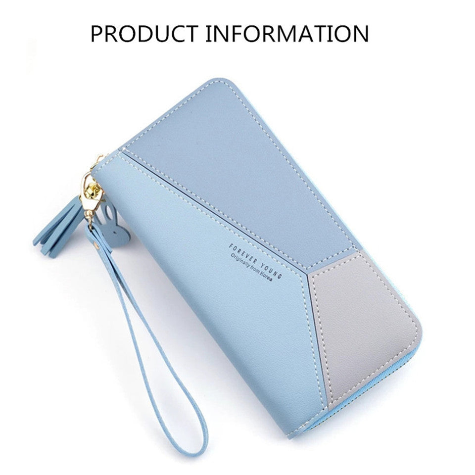 Fashion Classic Wallet For Women | Card Holder Double Zipper Long Purse