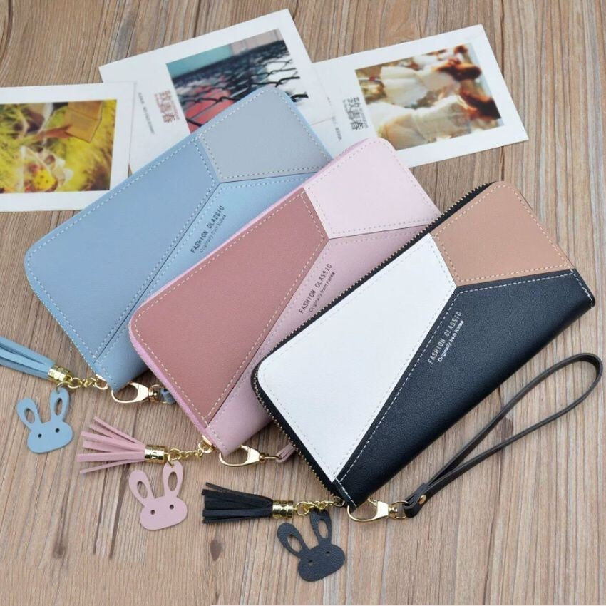 Large Capacity Fashion Classic Wallet For Women | Card Holder Double Zipper Long Purse Zaappy