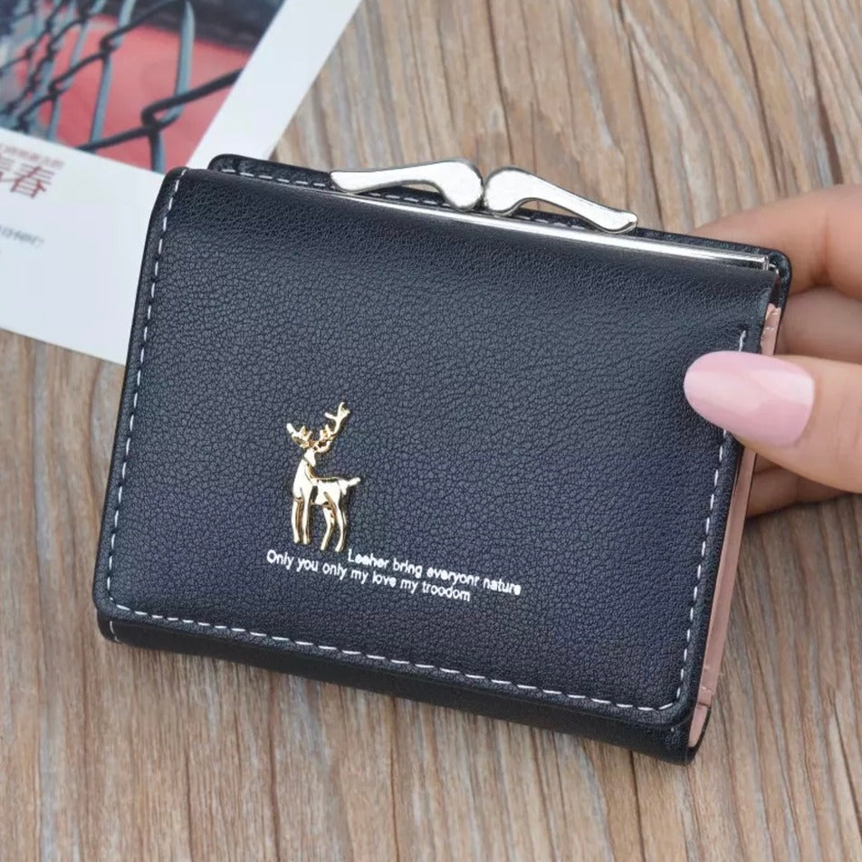 Card Holder Short Deer Wallet | Mini Clutch Purse For Women Zaappy