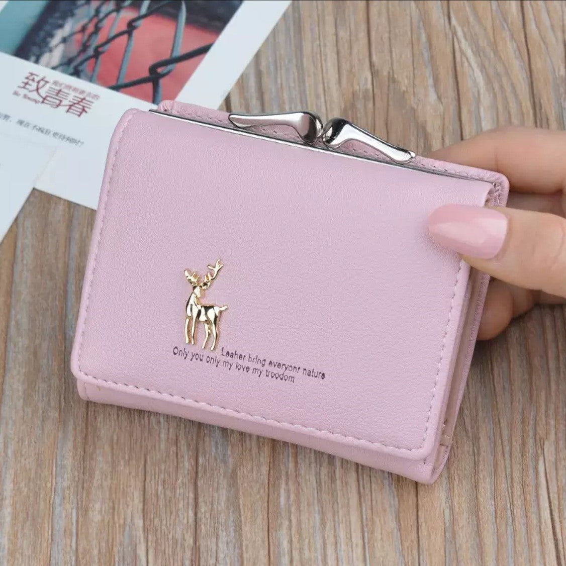 Card Holder Short Deer Wallet | Mini Clutch Purse For Women Zaappy