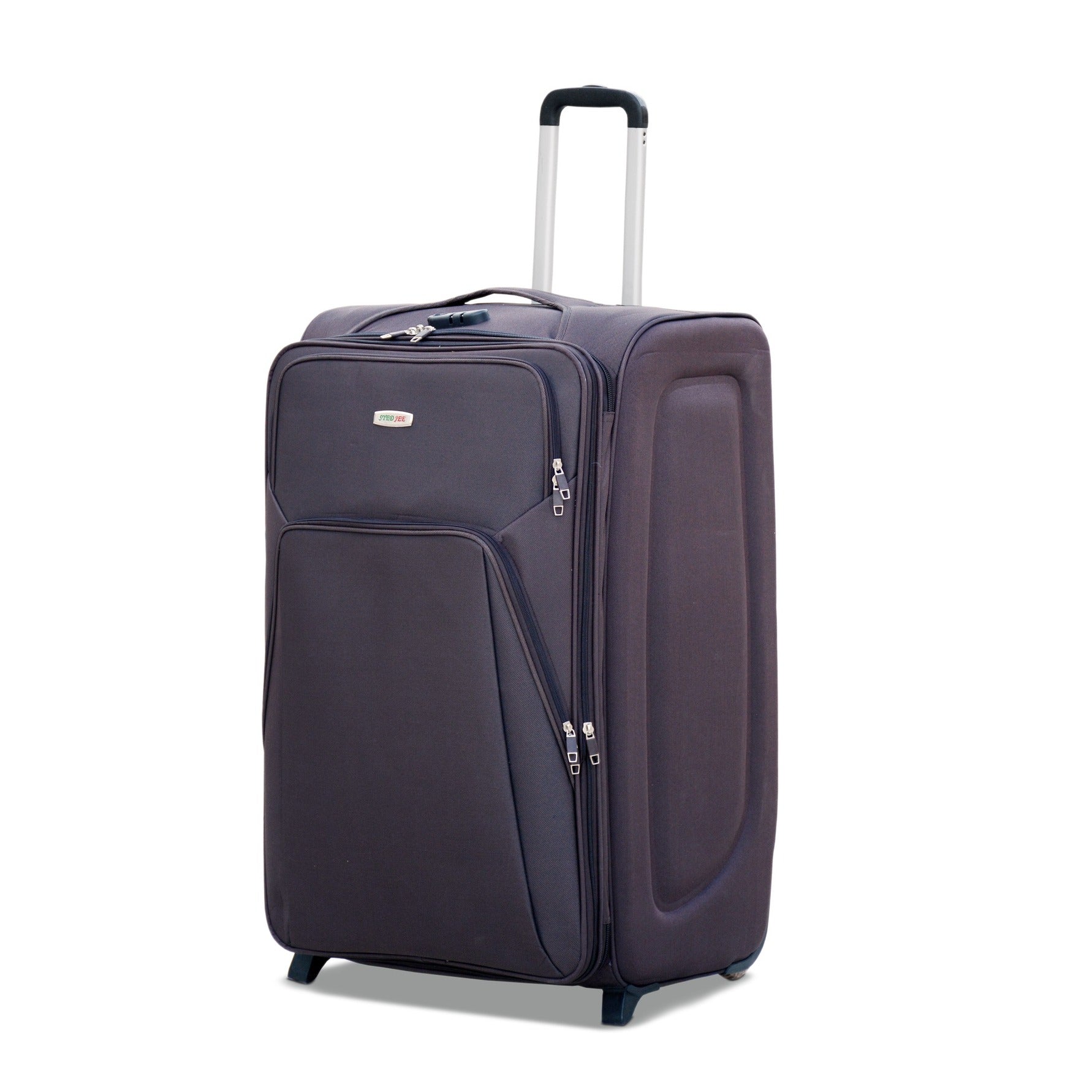 32" Coffee Colour SJ JIAN 2 Wheel Luggage Lightweight Soft Material Trolley Bag