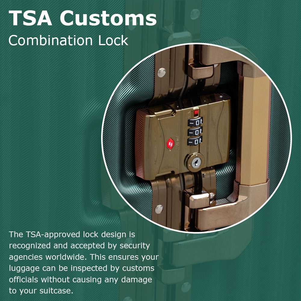 Corner Guard Aluminum Luggage | TSA-Approved Locks, Durable & Stylish Travel Companion | 3 Pcs Set 20" 24" 28" Inches