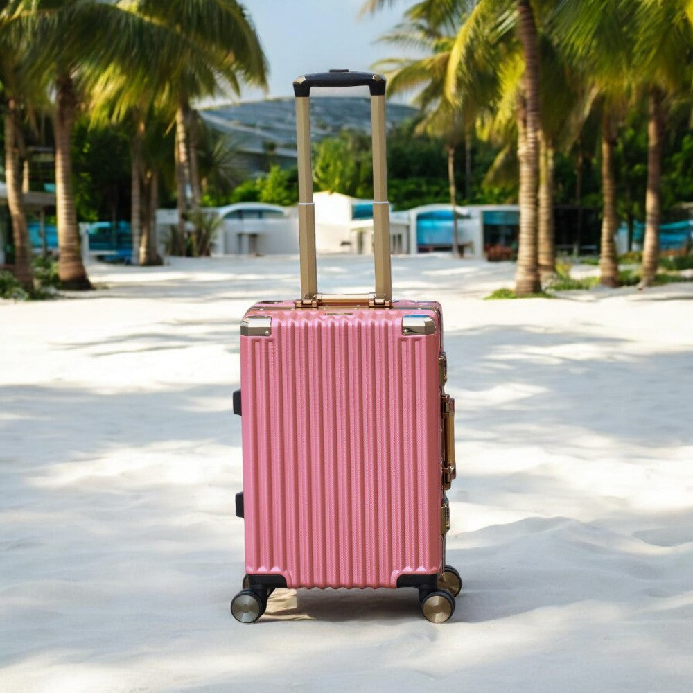 20" Aluminum Framed Luggage with Corner Guards | TSA-Approved Carry-On, Durable & Stylish Travel Companion
