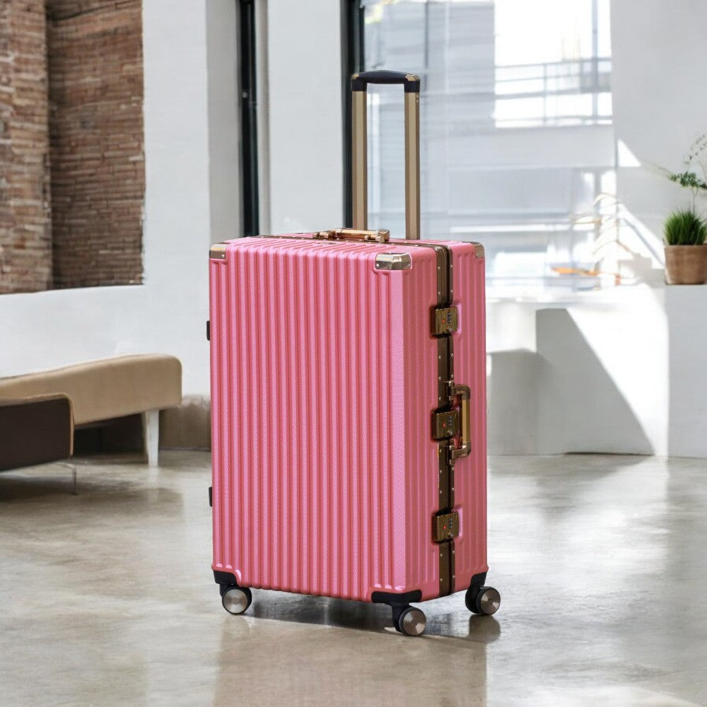 28" Aluminum Framed Luggage with Corner Guards | TSA-Approved, Durable & Stylish Travel Companion