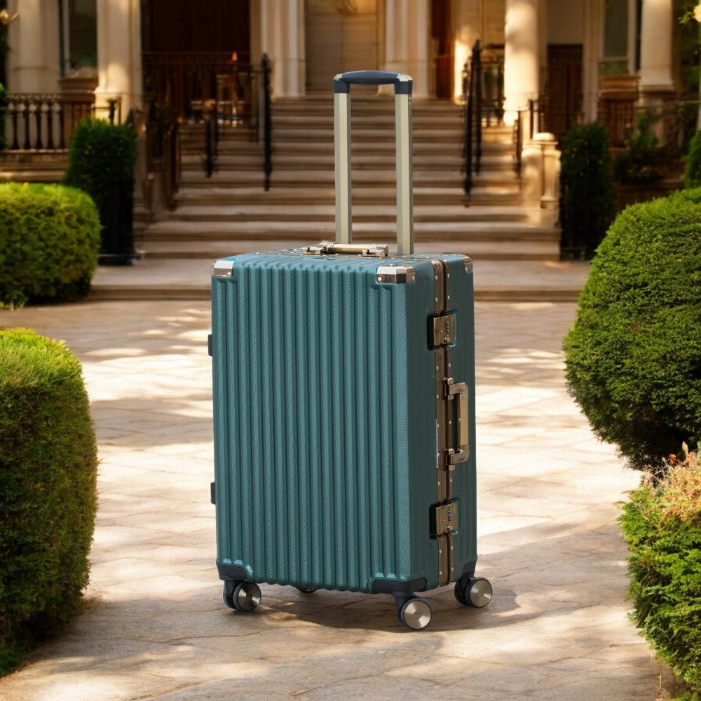 28" Aluminum Framed Luggage with Corner Guards | TSA-Approved, Durable & Stylish Travel Companion