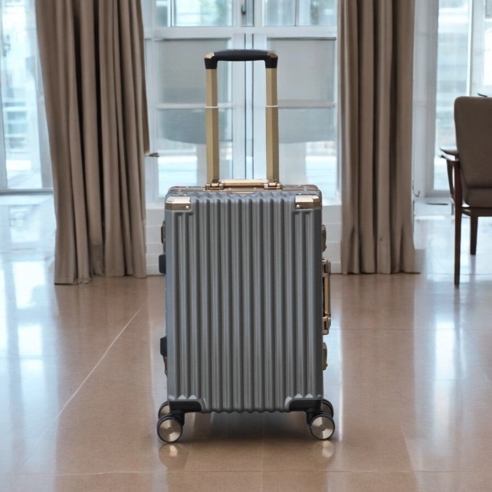 20" Aluminum Framed Luggage with Corner Guards | TSA-Approved Carry-On, Durable & Stylish Travel Companion