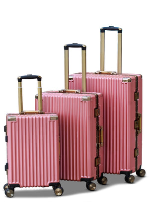 Corner Guard Aluminum Luggage | TSA-Approved Locks, Durable & Stylish Travel Companion | 3 Pcs Set 20