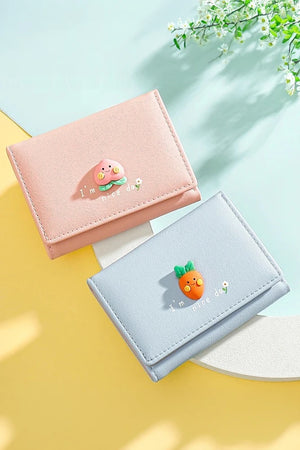 Cute Tri Fold Clutch Wallet For Women | Small Card Holder Purse