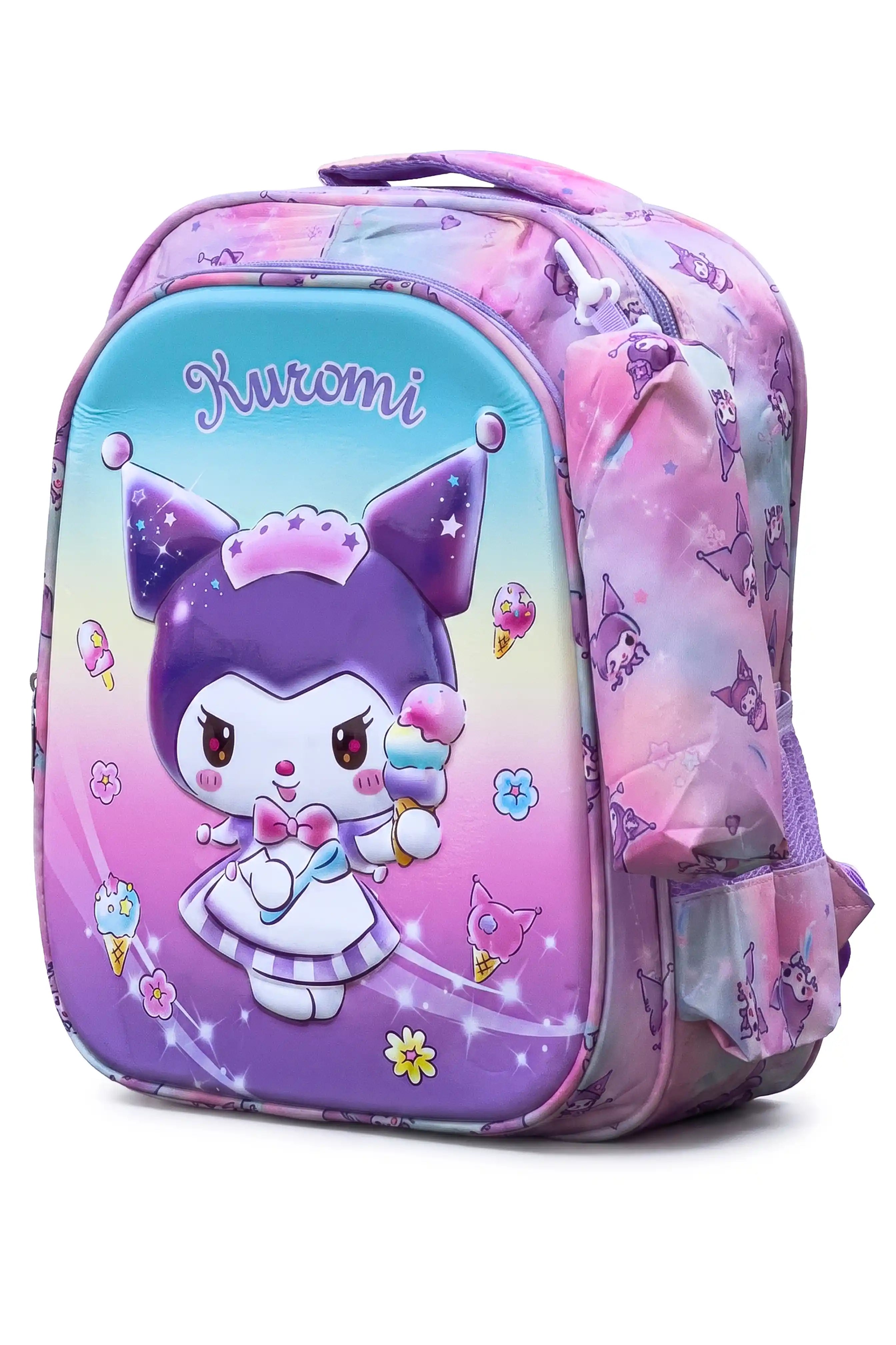 Cute Magic Printed Kids 14 Inch School Bag with Pencil Pouch, 4-12 Years With Adjustable Strap Buckle