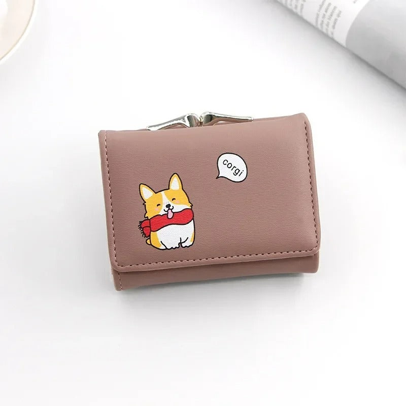 Cute Tri Fold Clutch Wallet For Women | Small Card Holder Purse