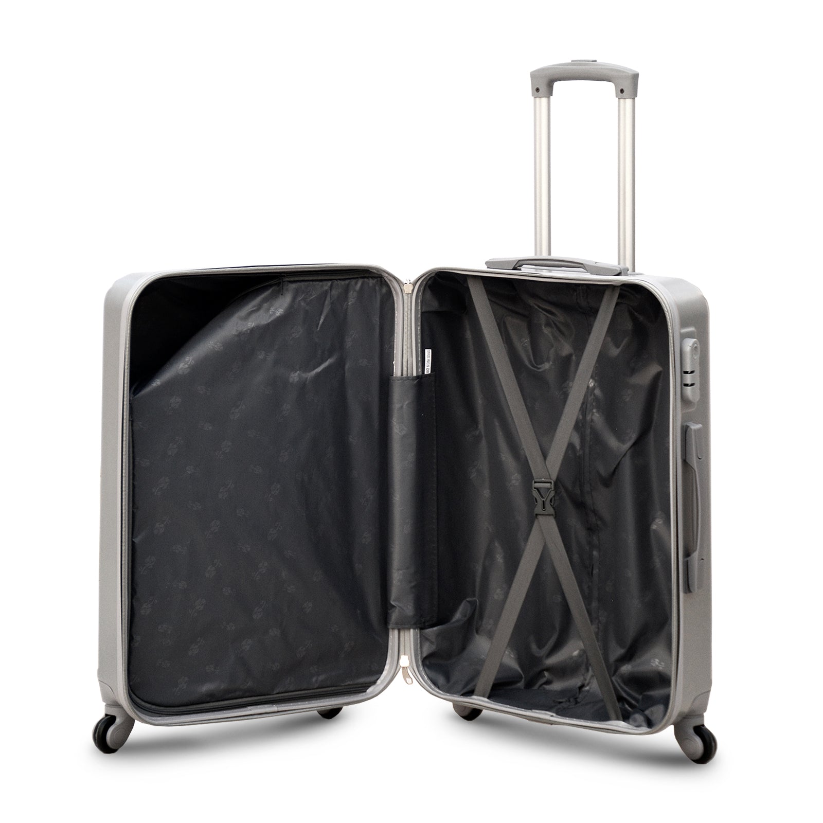 32 Inches Silver Fashion ABS Luggage Lightweight Hard Case Trolley Bag zaappy.com