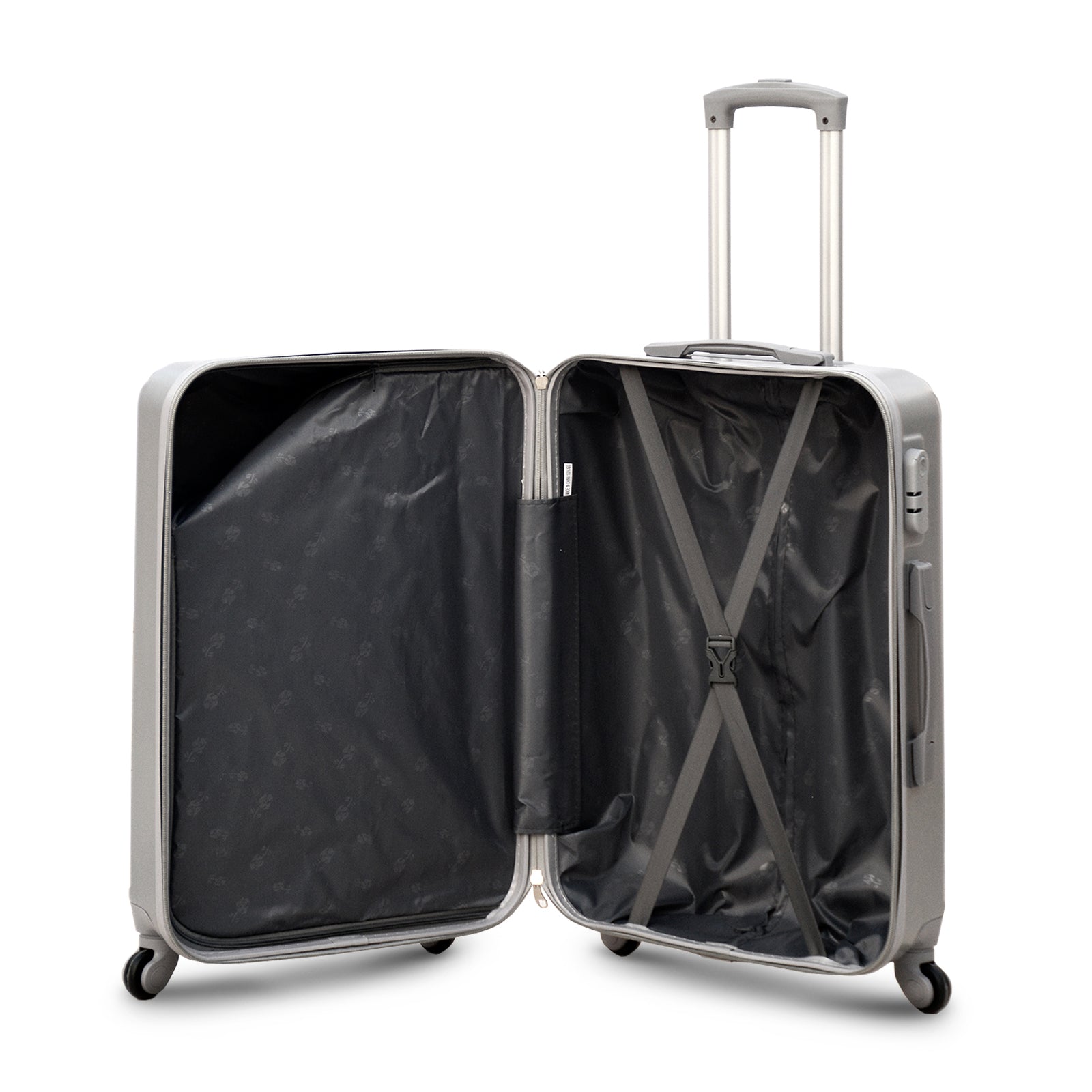 20 Inches Silver Fashion ABS Luggage Lightweight Hard Case Trolley Bag zaappy.com