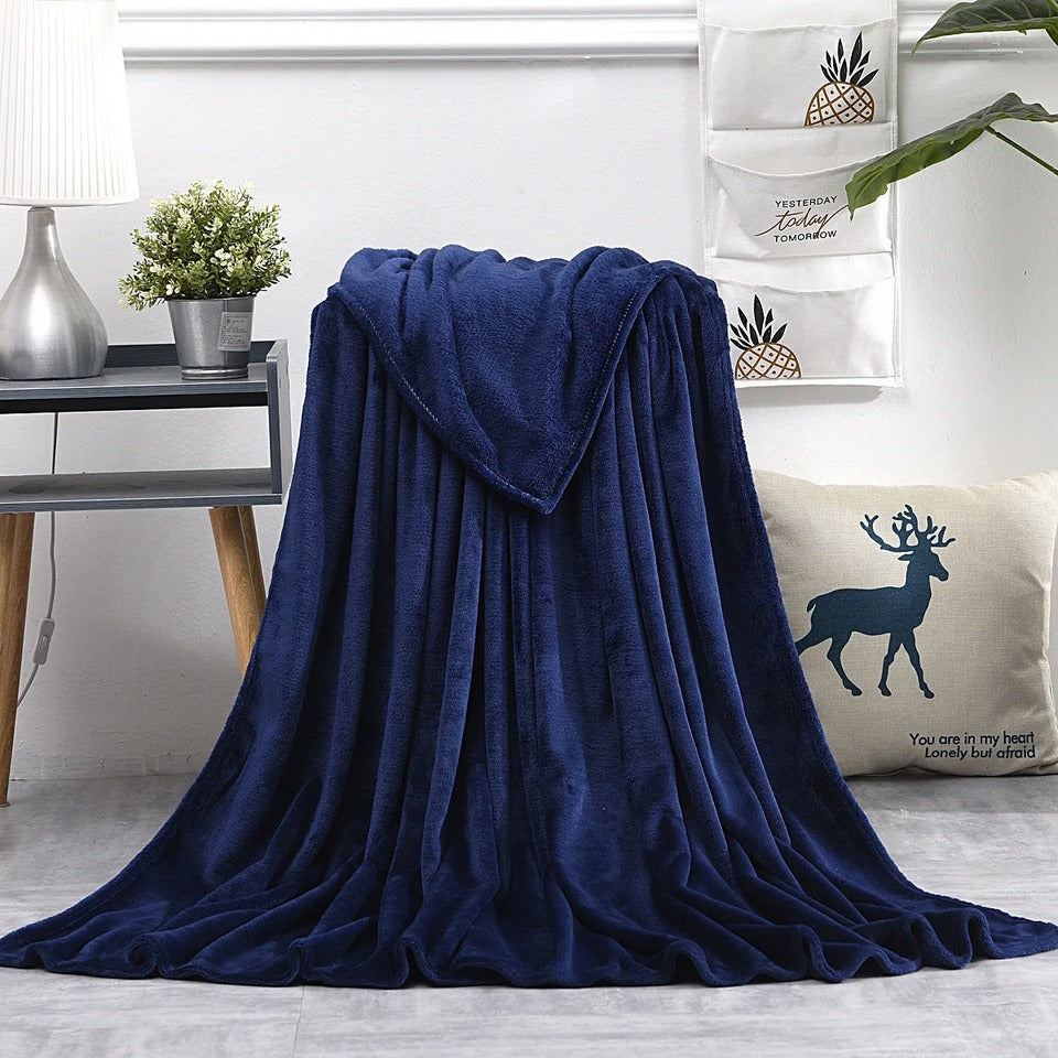 Trending Plain Double Tamilon Flannel Blanket