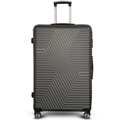 32 Inch Extra Large Luggage Zig Zag ABS Lightweight Suitcase Bag with Double Spinner Wheels