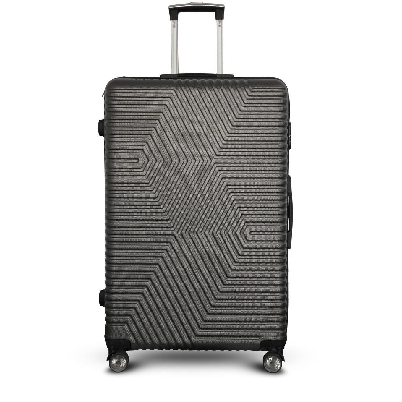 Zig Zag ABS Lightweight Luggage Bag With Double Spinner Wheel Zaappy