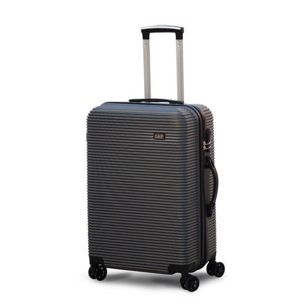 20" Dark Grey Colour JIAN ABS Line Luggage Lightweight Hard Case Carry On Trolley Bag with Spinner Wheel
