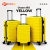 Ocean ABS Lightweight Luggage Bag with Double Spinner Wheel | 3 Piece Set 20, 24 and 28 Inch