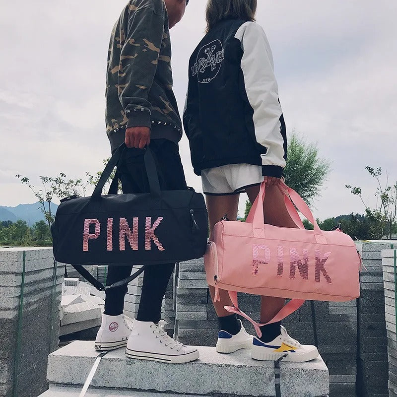 Pink Duffel Bag | Fitness Shoulder Bag For Women