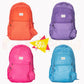 Espiral Polka Dotted Multi Zipper Backpack Bag with Pouch Zaappy
