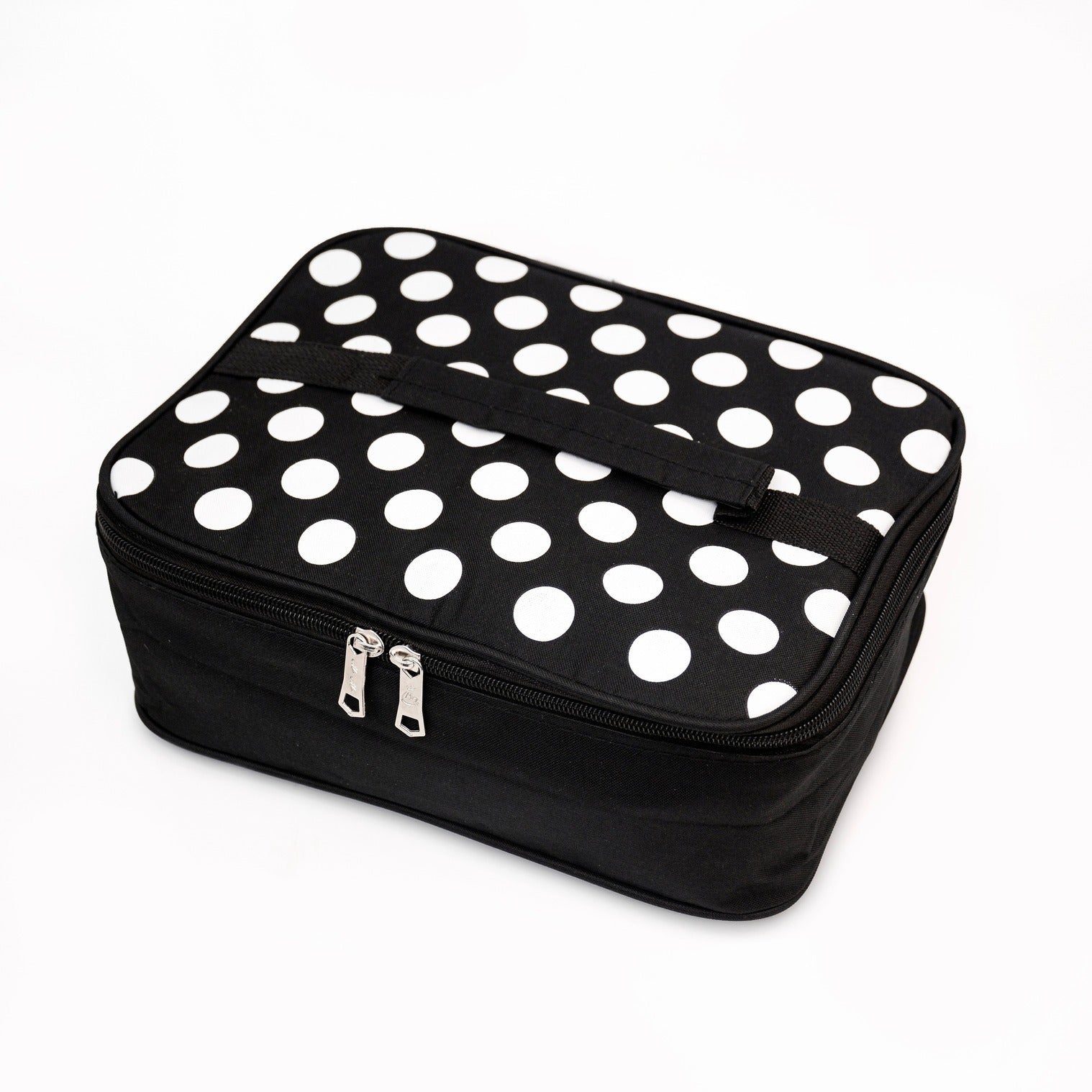 Polka Dotted Insulated Square Lunch Bag