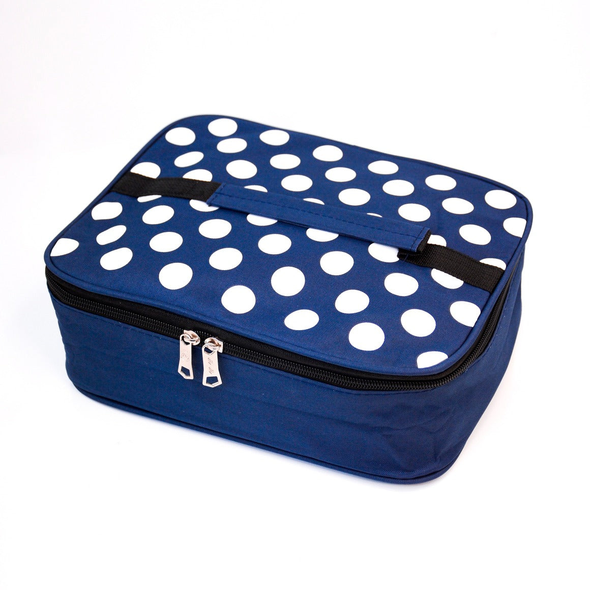 Polka Dotted Insulated Square Lunch Bag