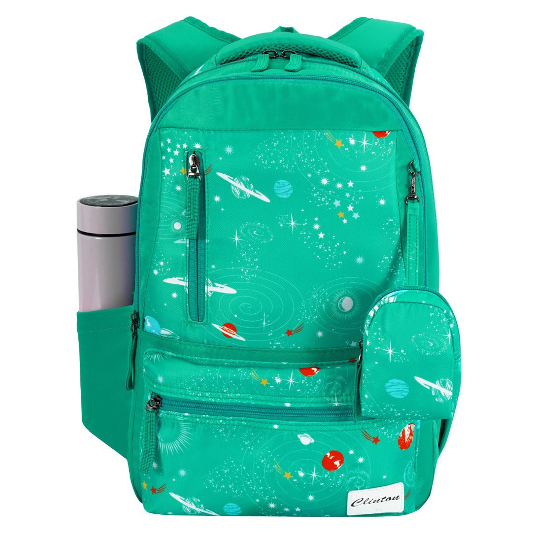 Buy 1 Get 1 Free | Espiral Galaxy Backpack Bag with Pouch | Waterproof Multi Pockets