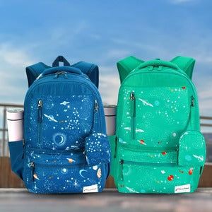 Buy 1 Get 1 Free | Espiral Galaxy Backpack Bag with Pouch | Waterproof Multi Pockets