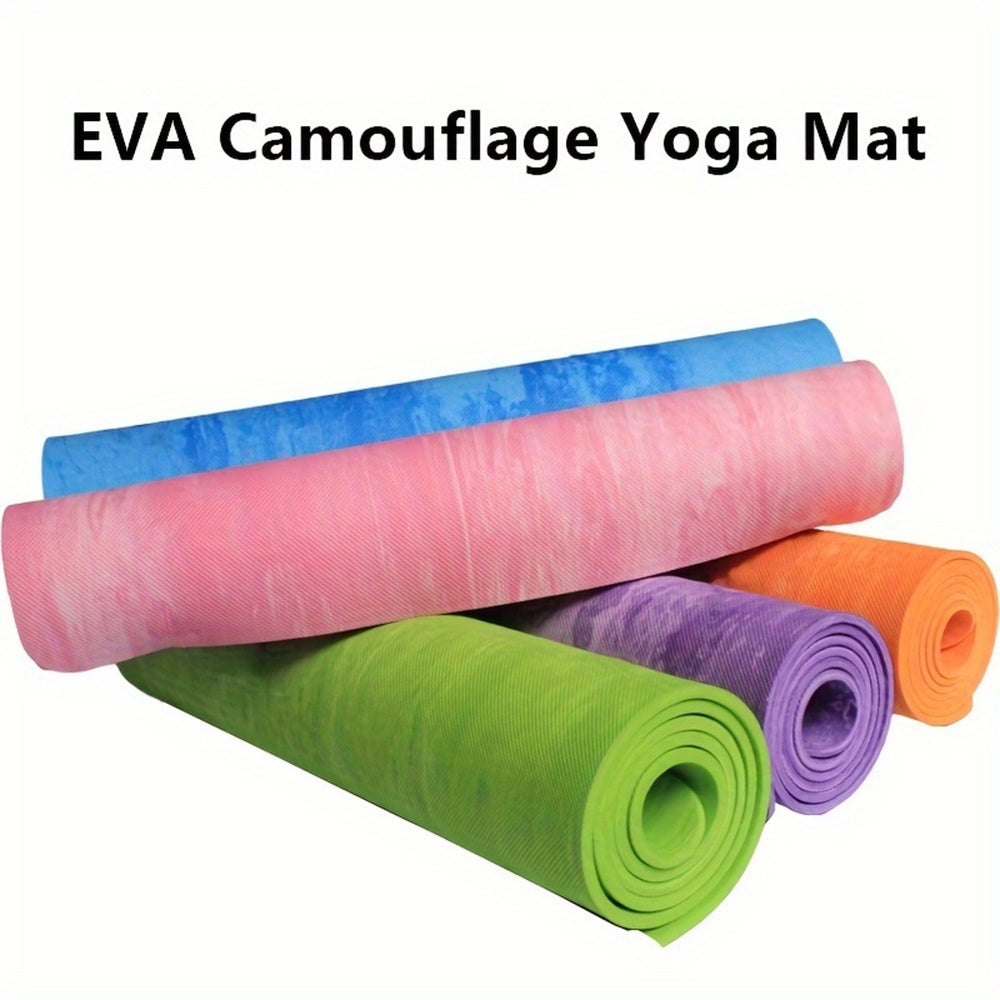 Eco-Friendly Camouflage Yoga Mat | Non-Slippery Exercise Mat for Home, Gym & Travel | Lightweight & Durable | 24x68cm