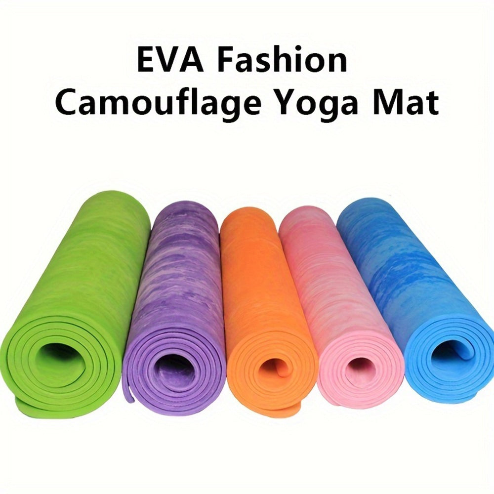 Eco-Friendly Camouflage Yoga Mat | Non-Slippery Exercise Mat for Home, Gym & Travel | Lightweight & Durable | 24x68cm