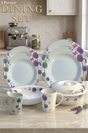 Elegant Melamine Dinner Set | Perfect for Stylish Dining | 2 Person Dining Set