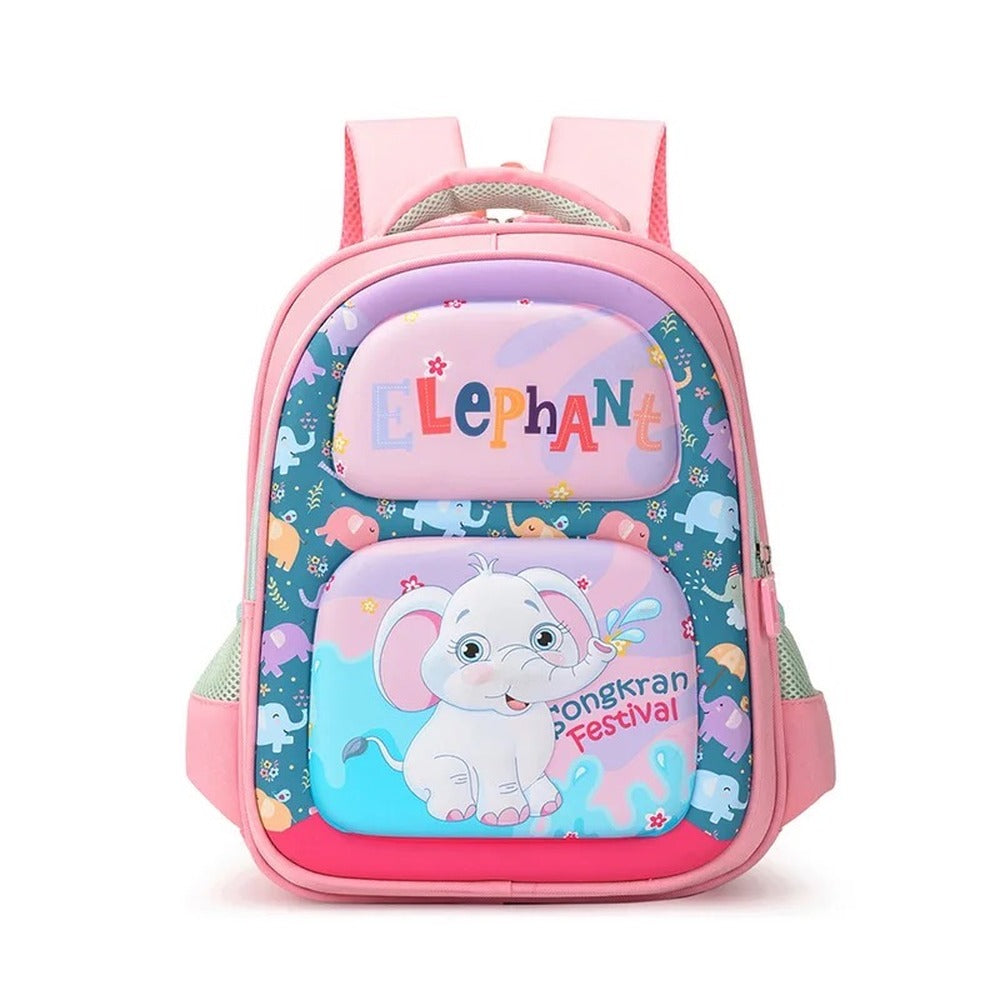 Printed Lightweight Kids School Bag | Elephant Printed Backpack