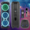 Engage High-Power Party Speakers EPS-1022, EPS-1222, EPS-1522 | 60W, 80W, 100W, 120W Audio Systems | Bluetooth, LED Lights, Wireless Mic & FM Radio