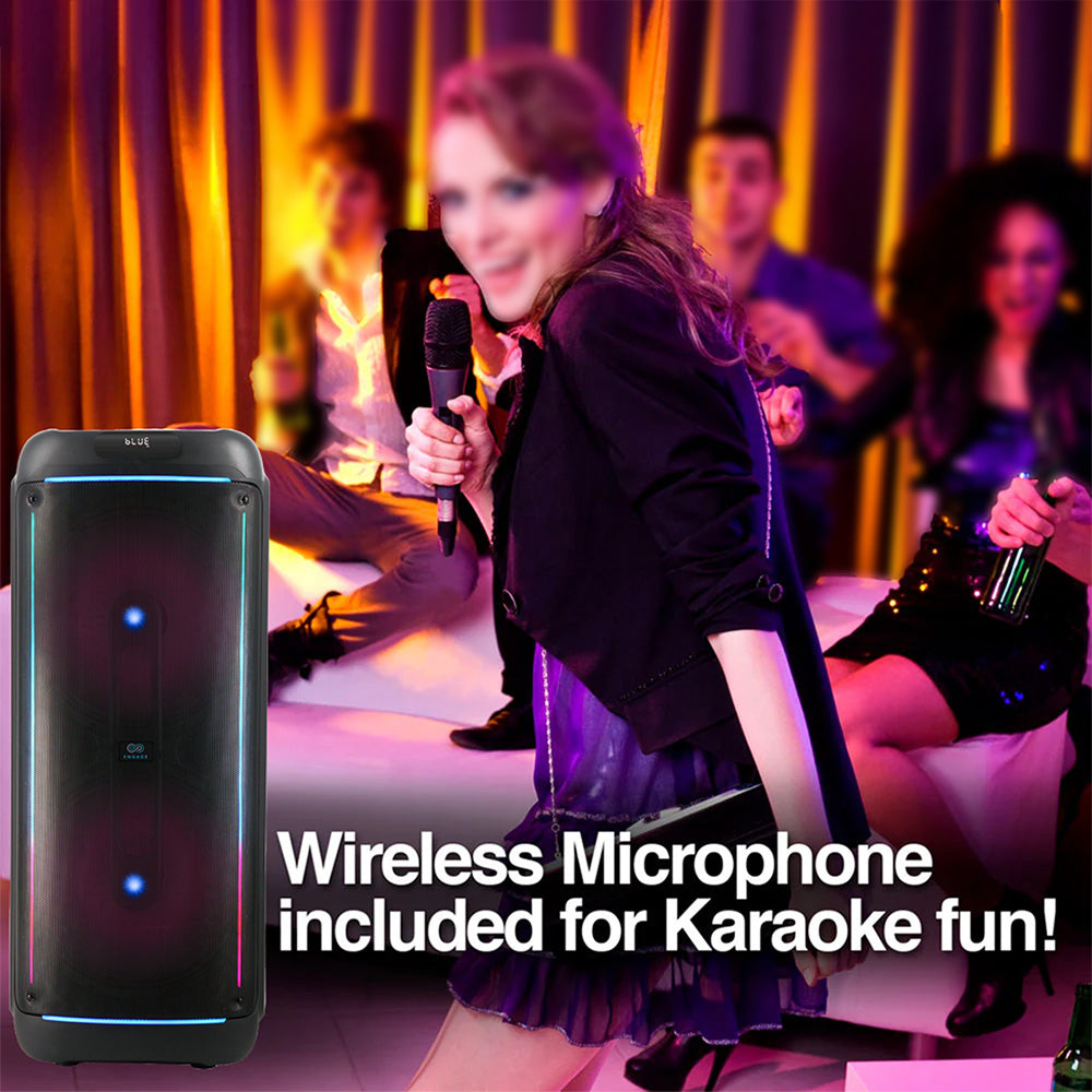 Engage High-Power Party Speakers EPS-1022, EPS-1222, EPS-1522 | 60W, 80W, 100W, 120W Audio Systems | Bluetooth, LED Lights, Wireless Mic & FM Radio